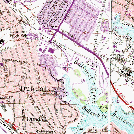 Topographic Map of Merritt Park Elementary School, MD