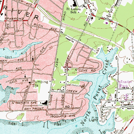 Topographic Map of New Hope Church (historical), MD