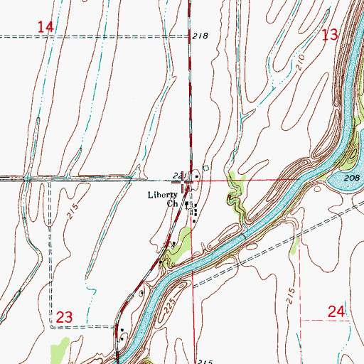 Topographic Map of Black Oak School (historical), AR