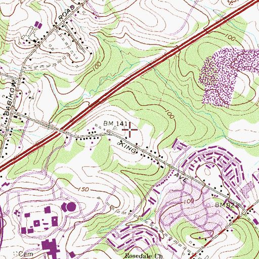 Topographic Map of Nottingham Middle School, MD