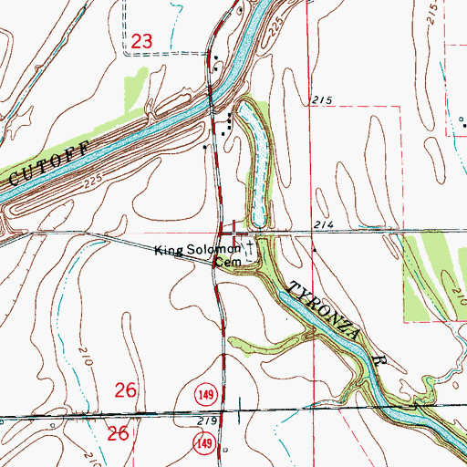 Topographic Map of King Solomon Church (historical), AR