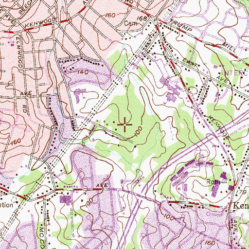 Topographic Map of Overlea Middle School, MD
