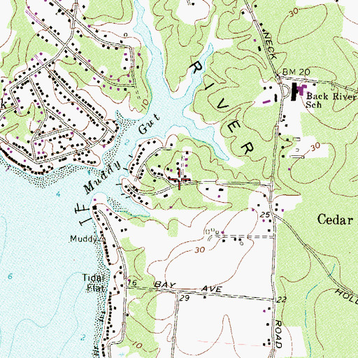 Topographic Map of Port Cherry Gardens Farm, MD