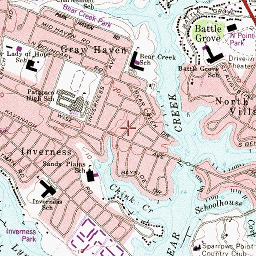 Topographic Map of Saint Adrians Roman Catholic Church, MD