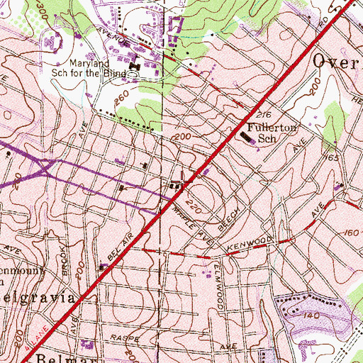 Topographic Map of Saint James Evangelical Lutheran Church, MD
