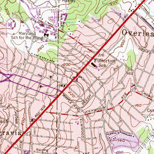 Topographic Map of Saint Michaels Roman Catholic Church, MD