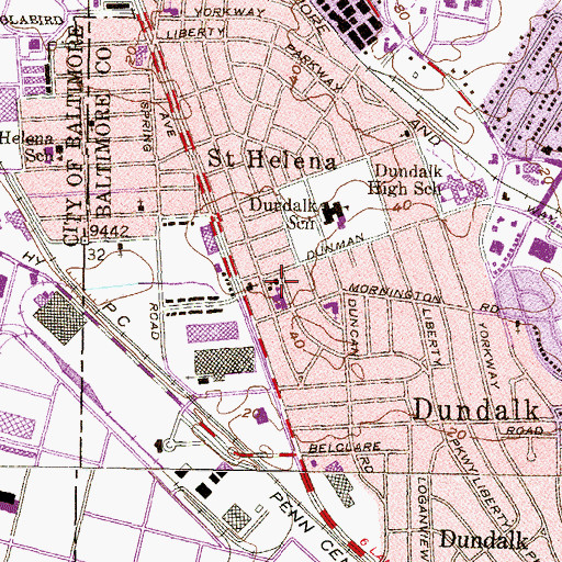 Topographic Map of Saint Ritas Roman Catholic Church, MD