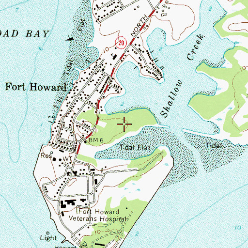 Topographic Map of Shallow Creek Park, MD