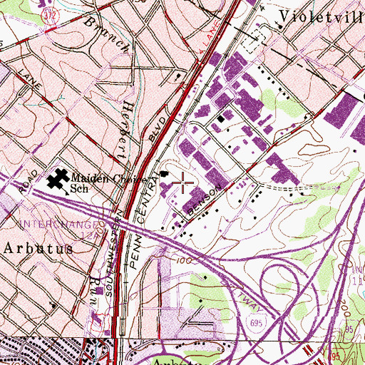 Topographic Map of Siemers Memorial Evangelical United Brethren Church, MD