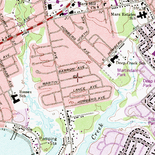 Topographic Map of Silver Manor, MD