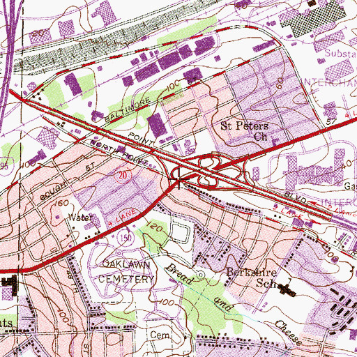 Topographic Map of Stab, MD