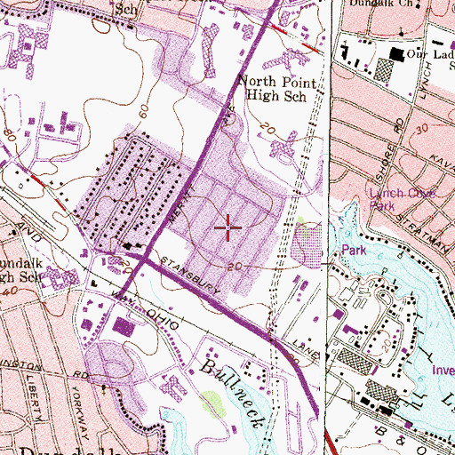 Topographic Map of Stanbrook, MD