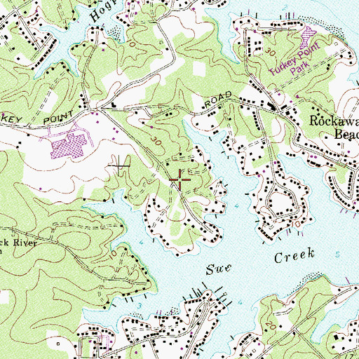 Topographic Map of Sue Creek Landing, MD