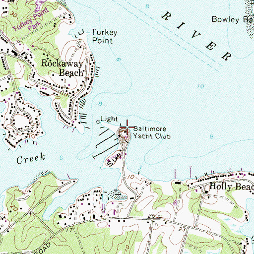 Topographic Map of Sue Point, MD