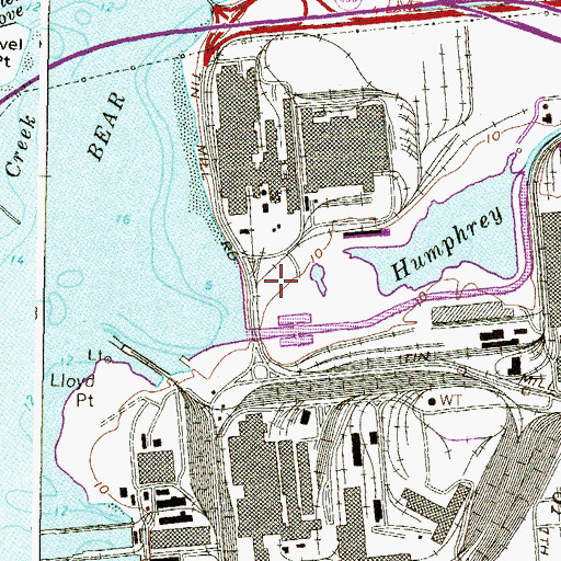 Topographic Map of Tom Point, MD