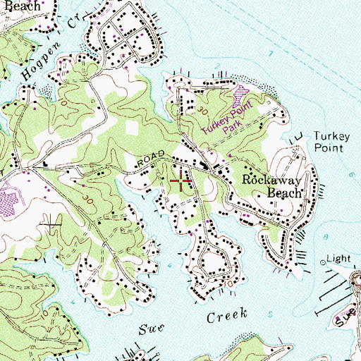 Topographic Map of Turkey Point, MD