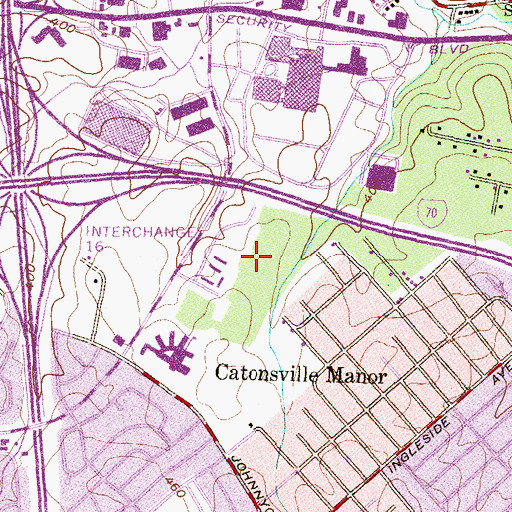Topographic Map of Walden Circle, MD