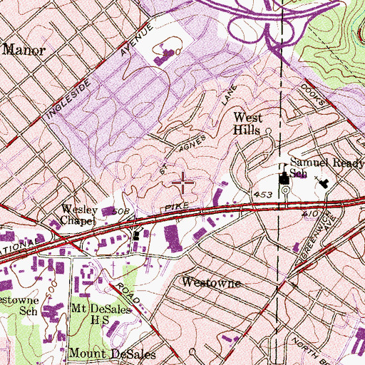 Topographic Map of West Edmondale, MD