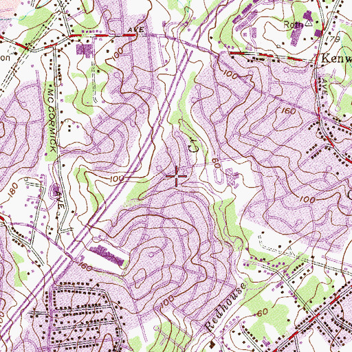 Topographic Map of Weyburn Park, MD