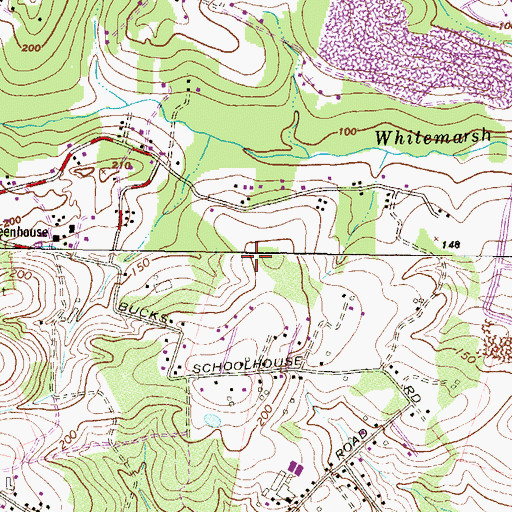 Topographic Map of White Marsh Mall Shopping Center, MD