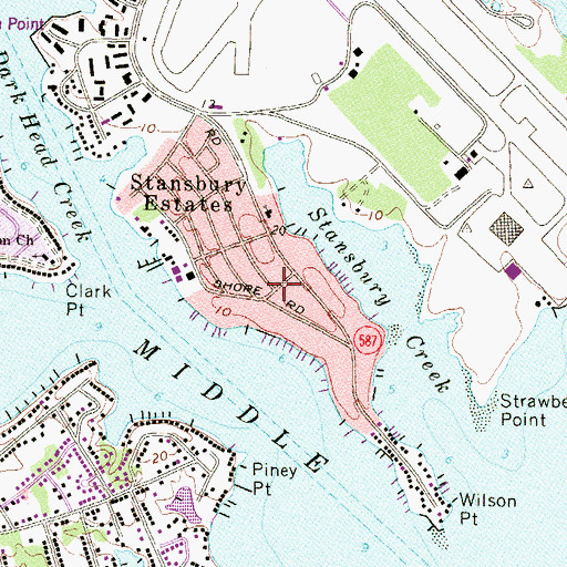 Topographic Map of Wilson Point, MD