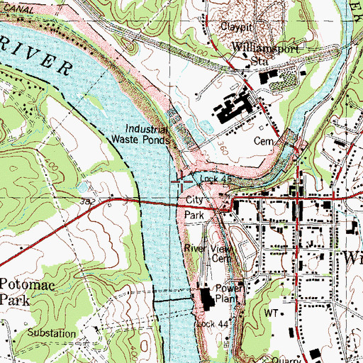 Topographic Map of Conococheague Creek, MD