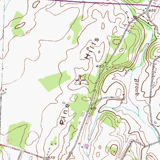 Topographic Map of Pine Hills, MD