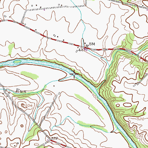 Topographic Map of Rockdale Run, MD