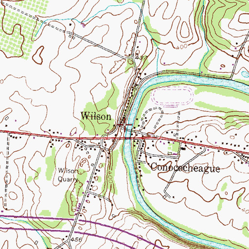 Topographic Map of Wilson, MD