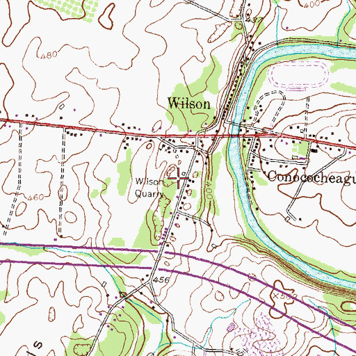 Topographic Map of Wilson Quarry, MD