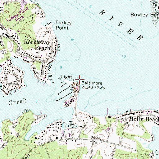 Topographic Map of Baltimore Yacht Club, MD