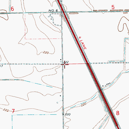 Topographic Map of New Bethlehem School (historical), AR