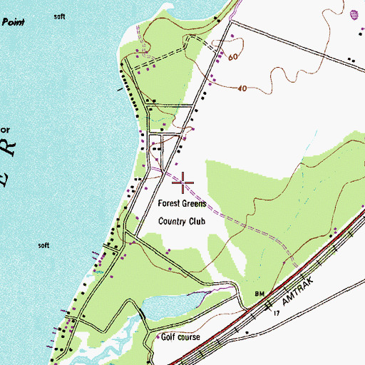 Topographic Map of Forest Greens Country Club, MD