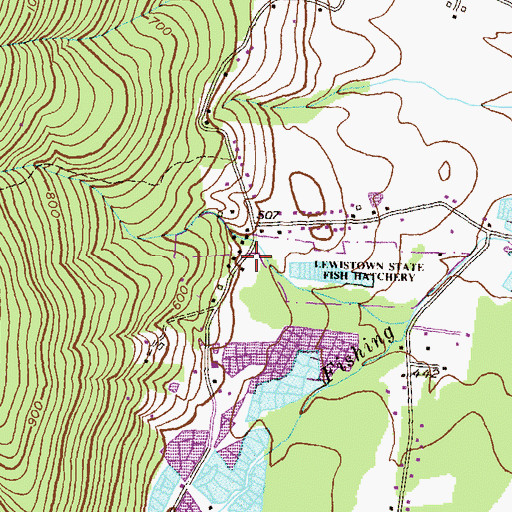 Topographic Map of Lewistown State Fish Hatchery, MD