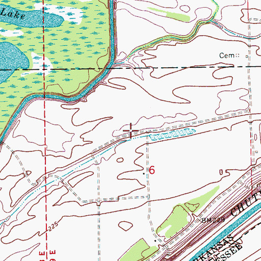Topographic Map of Saint Thomas Church (historical), AR