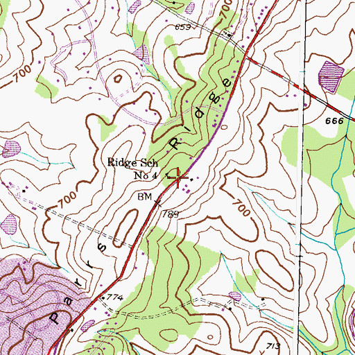 Topographic Map of Ridge School Number 4, MD