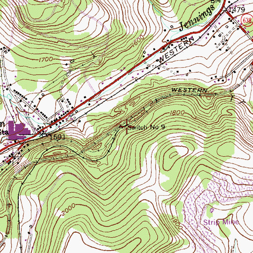 Topographic Map of Switch Number 9, MD