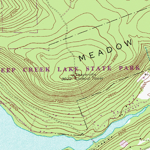 Topographic Map of Thayerville Lookout Tower, MD