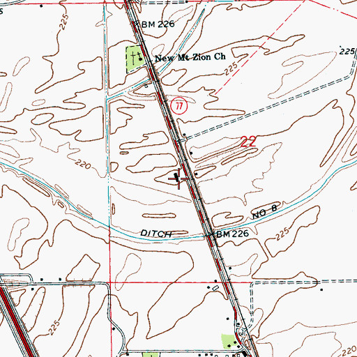 Topographic Map of Clarkedale School (historical), AR