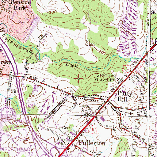 Topographic Map of Apple Ridge, MD