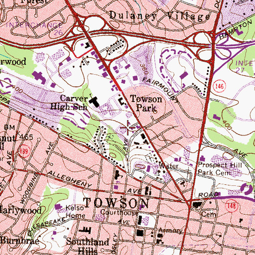 Topographic Map of Baltimore County Detention Center, MD