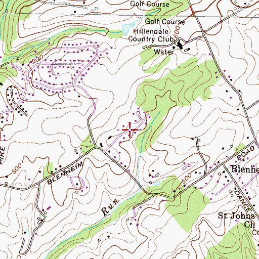 Topographic Map of Blenheim Manor, MD