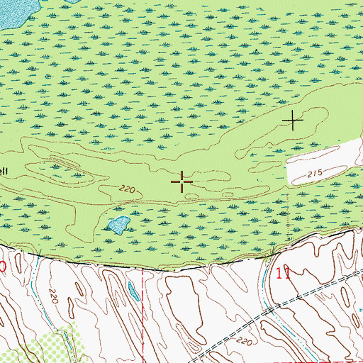 Topographic Map of Pecan Ridge, AR