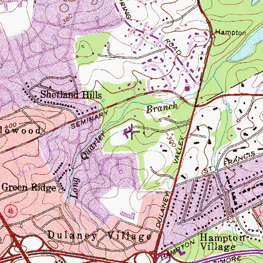 Topographic Map of Carmelite Monastary, MD