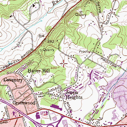 Topographic Map of Cromwell Station, MD