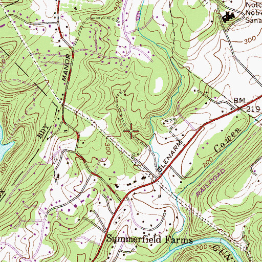 Topographic Map of Deer Woods, MD