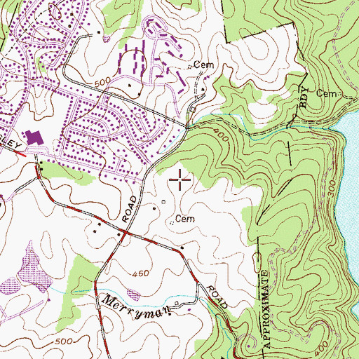 Topographic Map of Dulaney Gate, MD