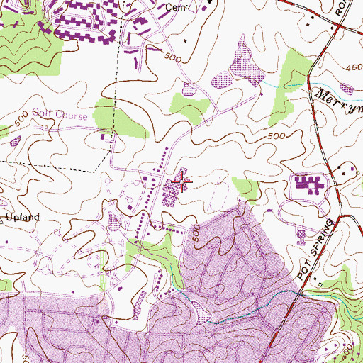 Topographic Map of Dulaney High School, MD