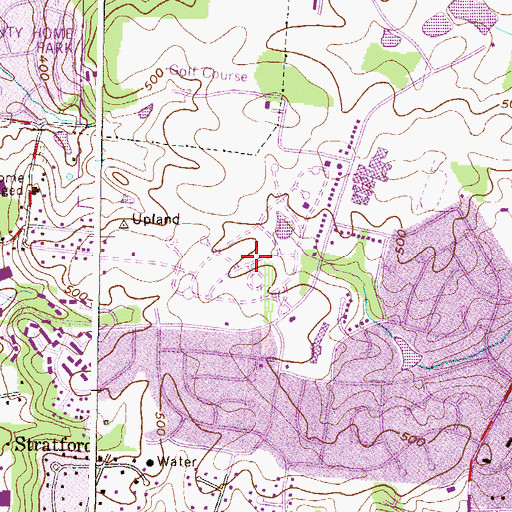 Topographic Map of Dulaney Valley Memorial Gardens, MD
