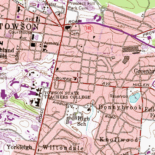 Topographic Map of First Lutheran Church, MD